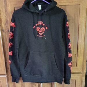 New Chasing The Dragon Black and Red Graphic Hoodie.